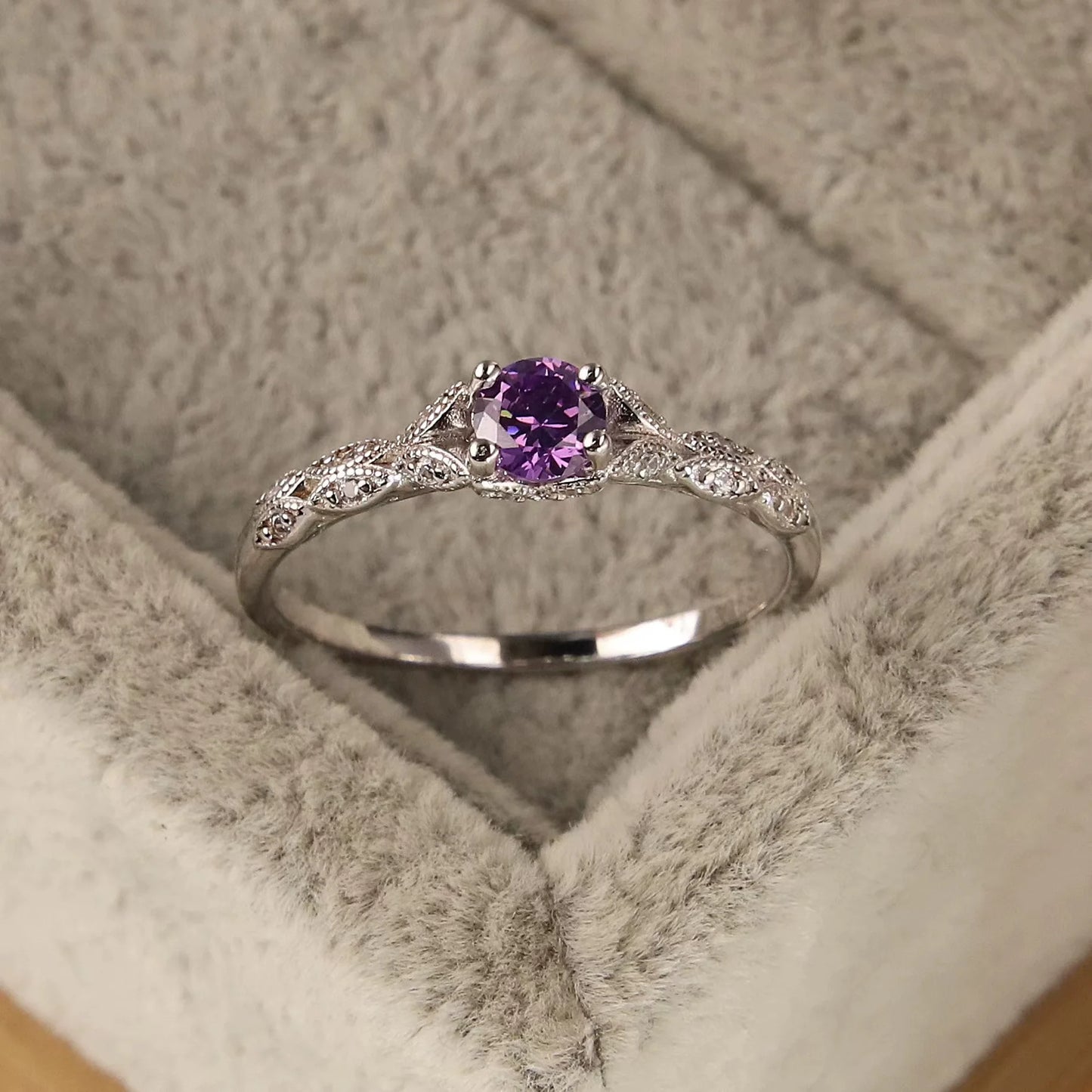 Purple Diamond Ring