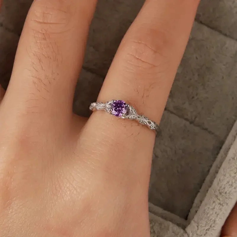 Purple Diamond Ring