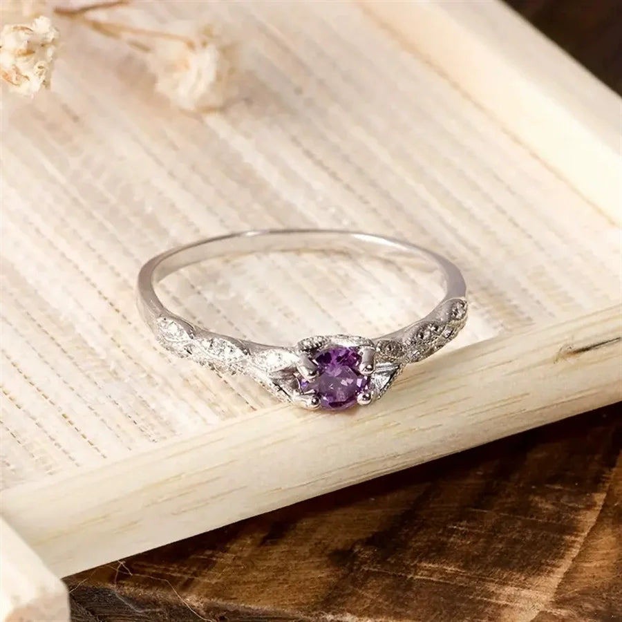 Purple Diamond Ring