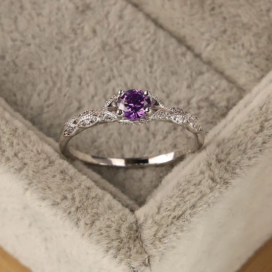 Purple Diamond Ring